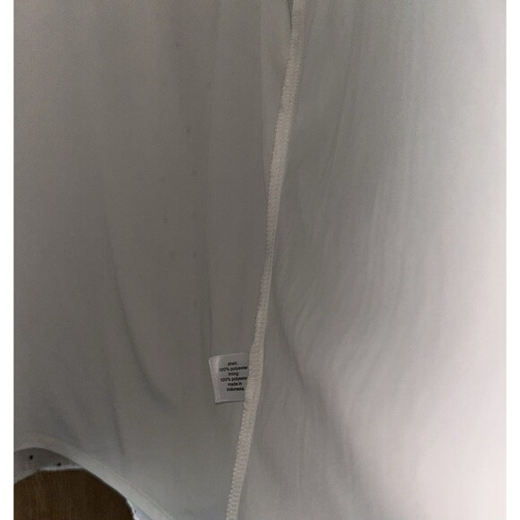 Plus Size 22/24 Long Bell Sleeve White Polka Dot Chiffon Top/blouse Lane Bryant - Picture 10 of 13